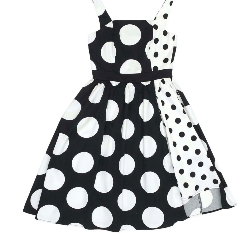Disney Parks Dress Shop Minnie Mouse Black & White Polka Dot Dress S